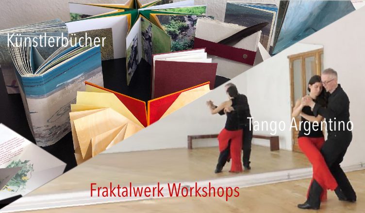 alt="Fraktalwerk-Workshop Künstlerbücher Tango Argentino Ankündigung">
