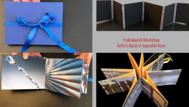 Fraktalwerk-Workshop artist's book with  Leporello form
