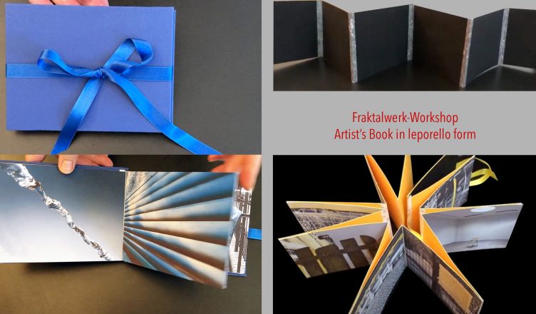 Fraktalwerk-Workshop artist's book with  Leporello form
