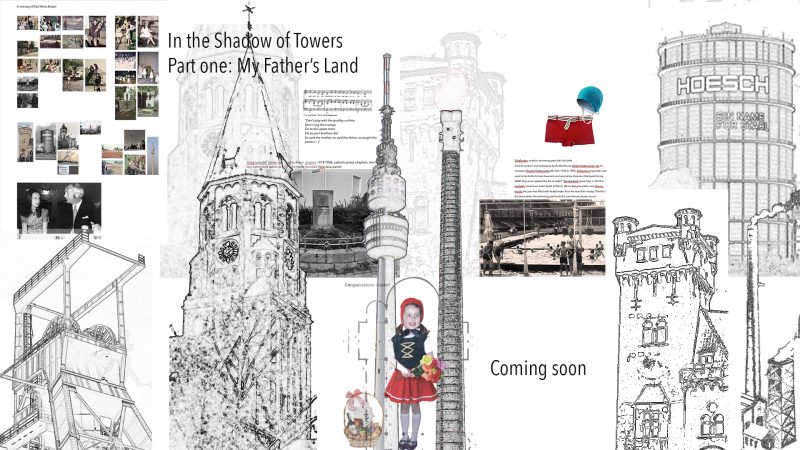 alt=Coming soon: "In the Shadow of Towers. My Father's Land" – Artist Book by Marlen Wagner >